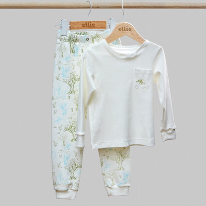 Pijama 2 piezas verde